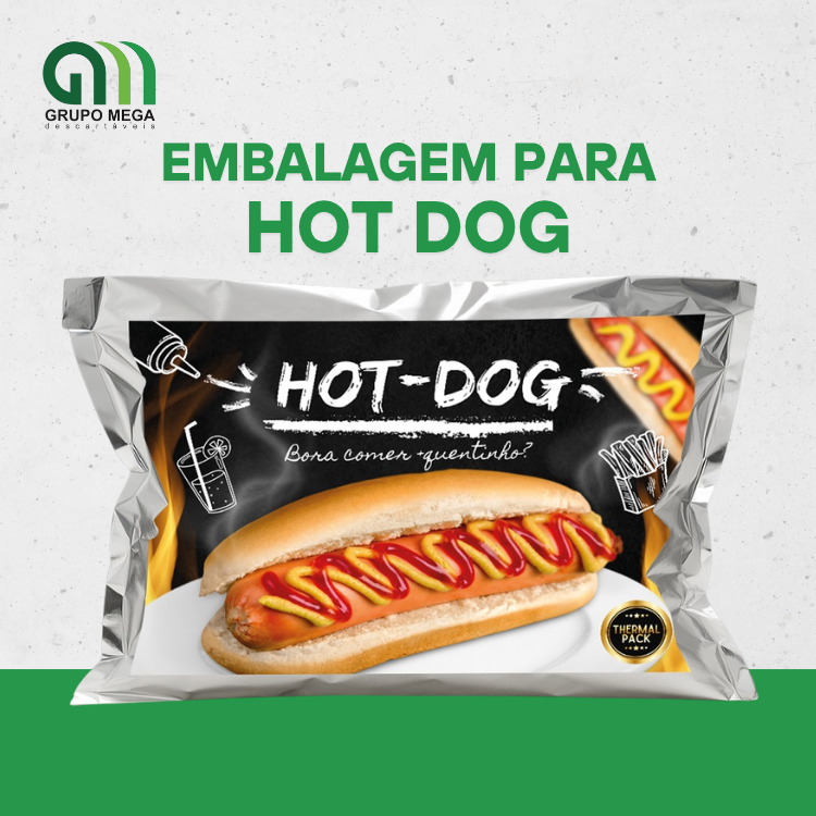 Embalagem Térmica para Hot Dog - 50 unidades