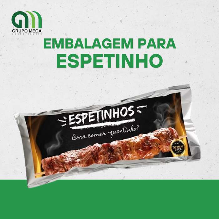 Embalagem Térmica para Espetinho - 100 unidades