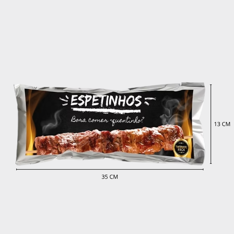 Embalagem Térmica para Espetinho - 100 unidades