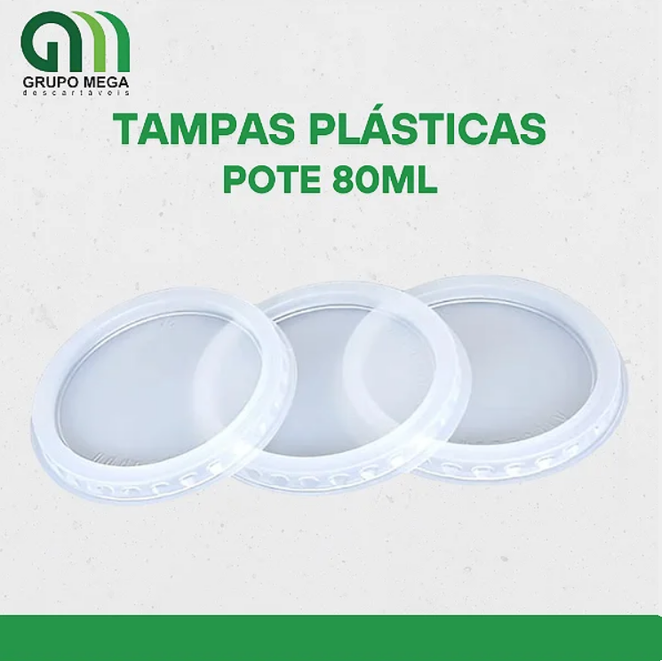TAMPA PARA POTE DE 80ML - 150 UNIDADES