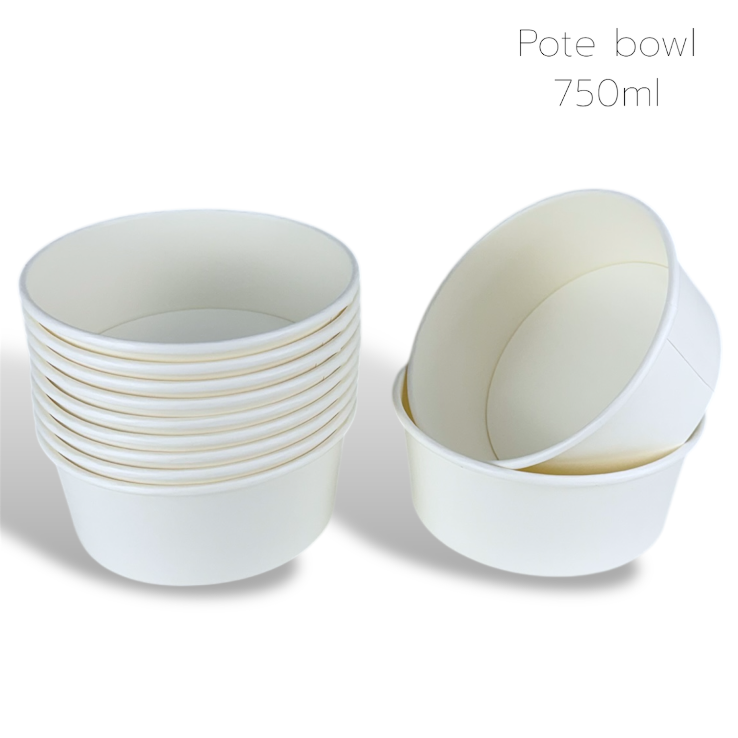 BOWL 750 ML BRANCO - 50 UNIDADES