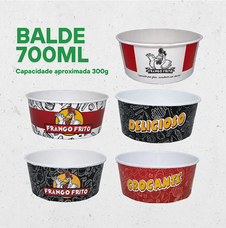 BALDES 700ml (APROX. 300G) - 100 UNIDADES