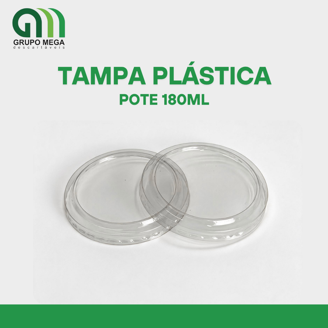 TAMPA PLÁSTICA  PARA O POTE DE 180ML - 140 UNIDADES