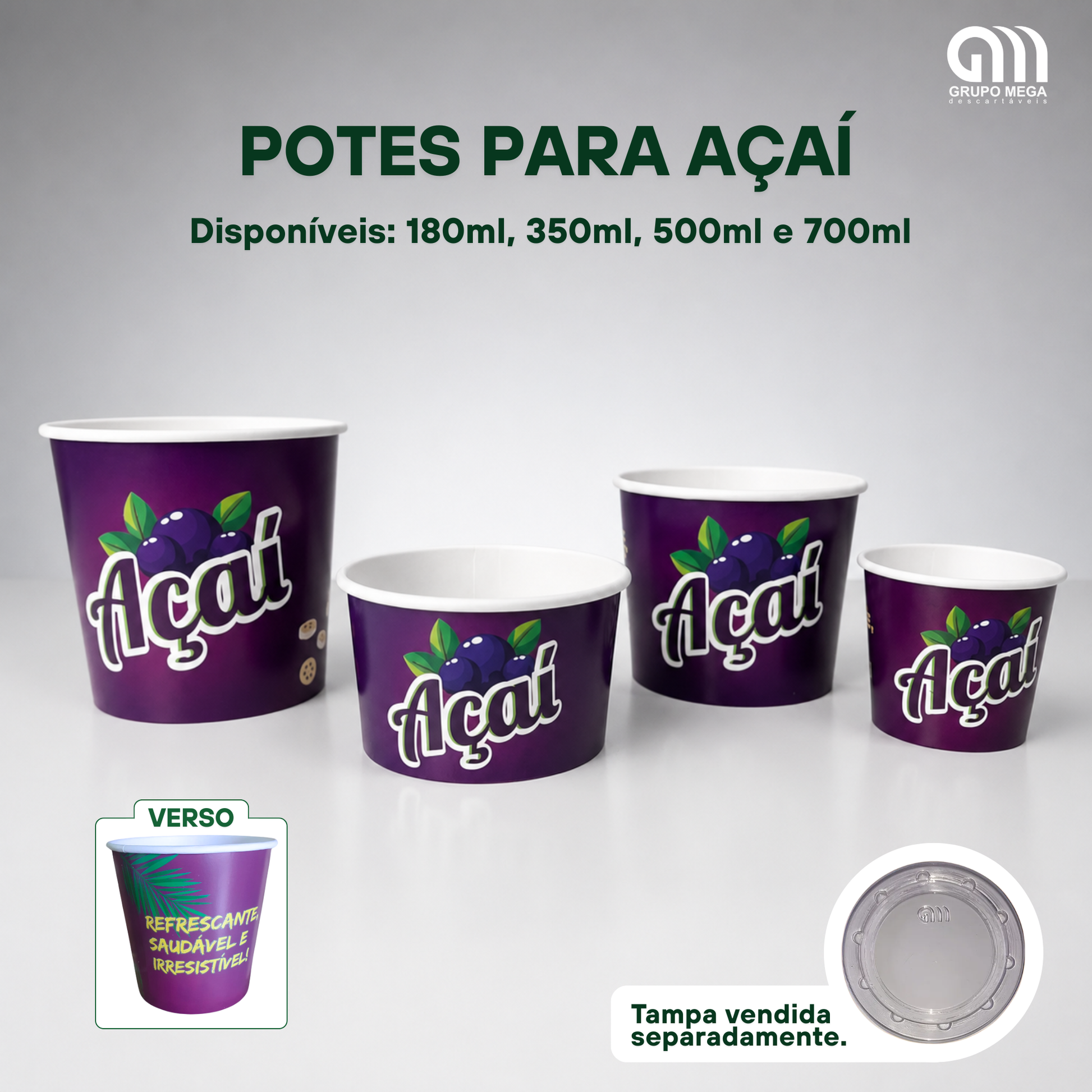 POTES PARA AÇAÍ