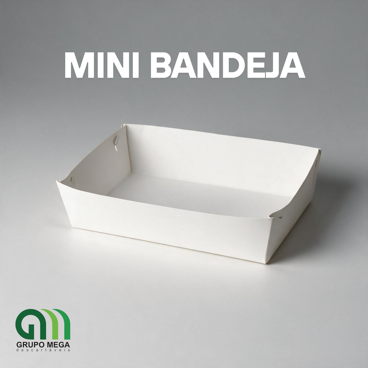 MINI BANDEJA BRANCA - 100 unidades