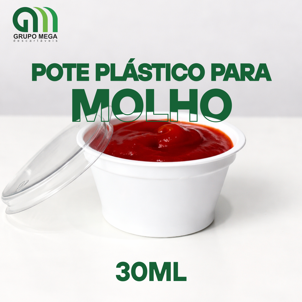 Pote 30ml Branco c/ Tampa Galvanotek – 100 Unidades