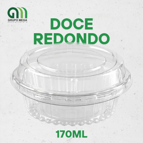 EMBALAGEM DOCE REDONDO 170ML - 10UNIDADES