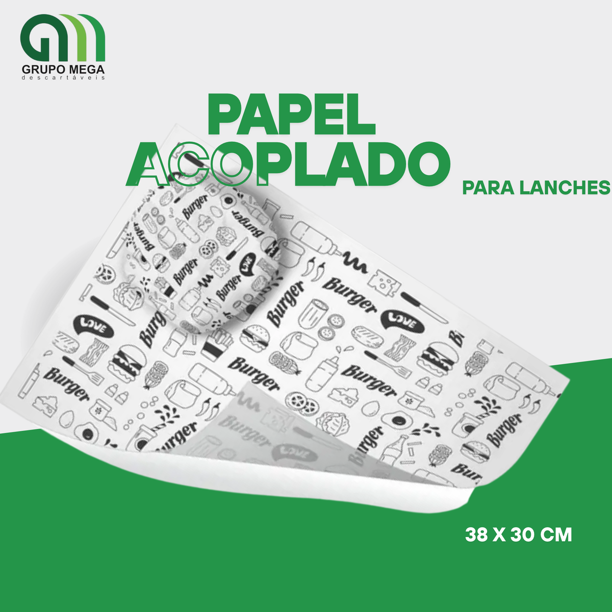 PAPEL ACOPLADO 30x38 cm - 400 FOLHAS