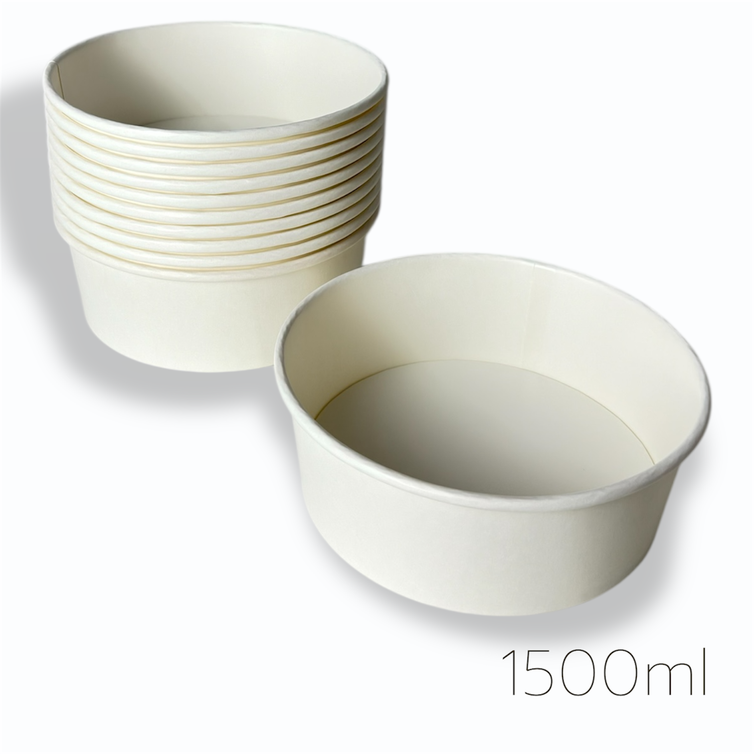 SALADEIRA 1,5 LITROS BRANCA - 50 UNIDADES
