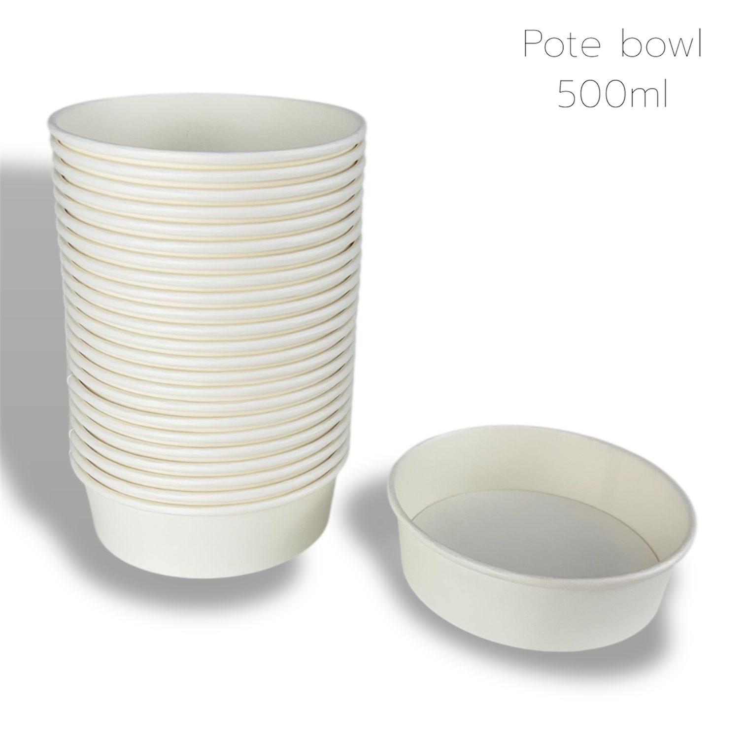 BOWL 500 ML BRANCO - 50 UNIDADES