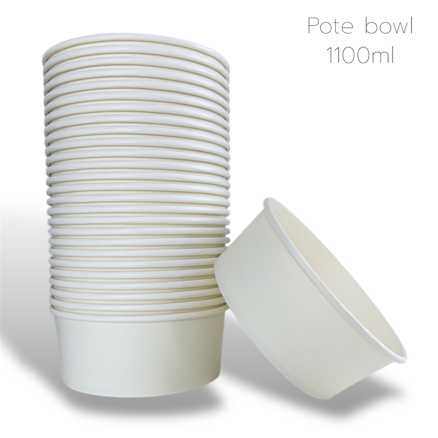 BOWL 1,1 LITROS BRANCO - 50 UNIDADES