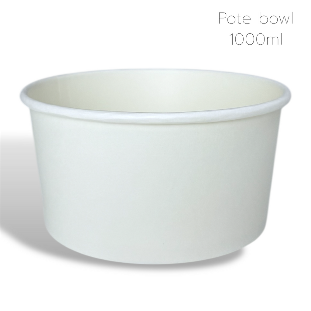 BOWL 1 LITRO BRANCO - 50 UNIDADES