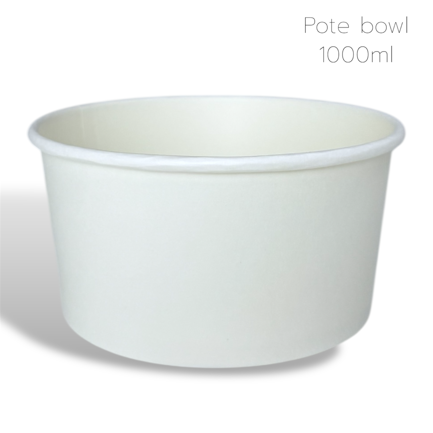 BOWL 1 LITRO BRANCO - 50 UNIDADES