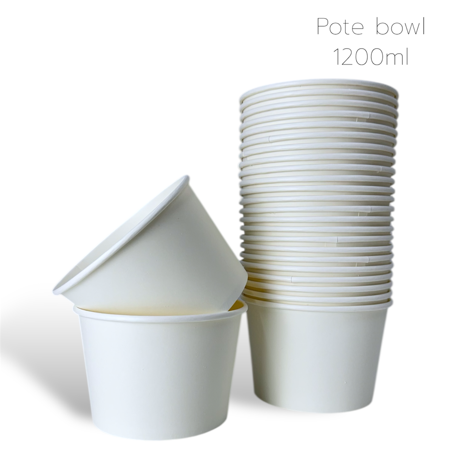 BOWL 1,2 LITROS BRANCO - 50 UNIDADES