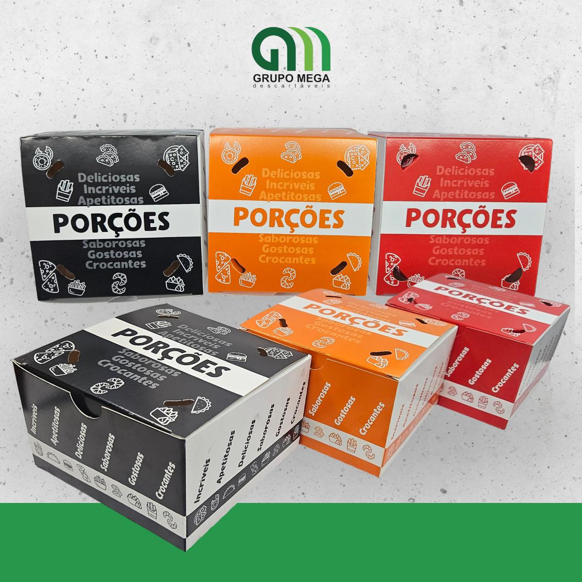 CAIXA PARA PORÇÕES 500G E 1KG - 25 unidades