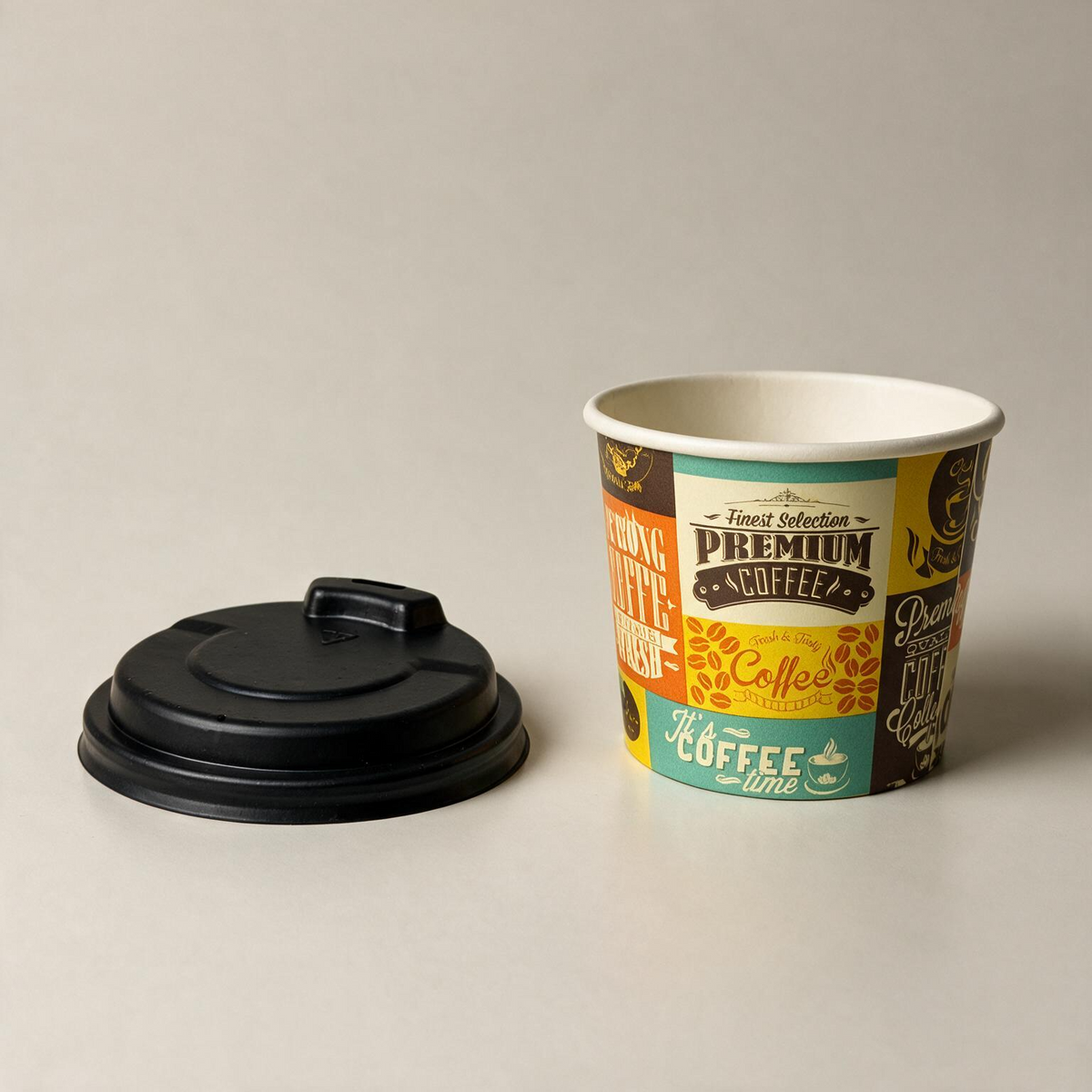 TAMPA PLÁSTICA  PARA O COPO DE CAFÉ 180ML - 140 UNIDADES