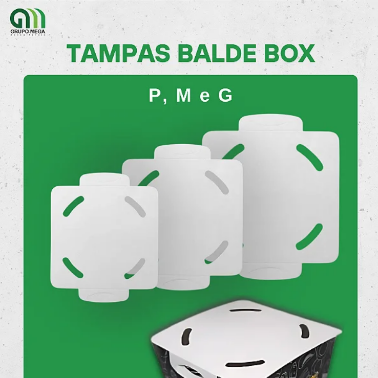 TAMPA PARA BALDE BOX - 20 UNIDADES