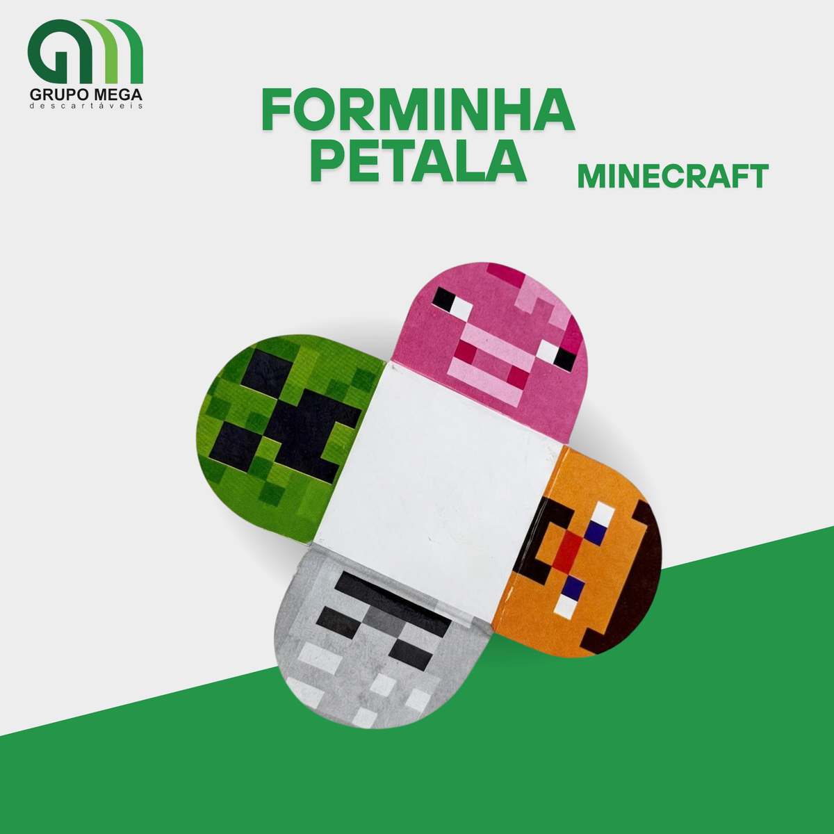 FORMINHA PARA BRIGADEIRO 3X3 - MINECRAFT | 100 UNIDADES