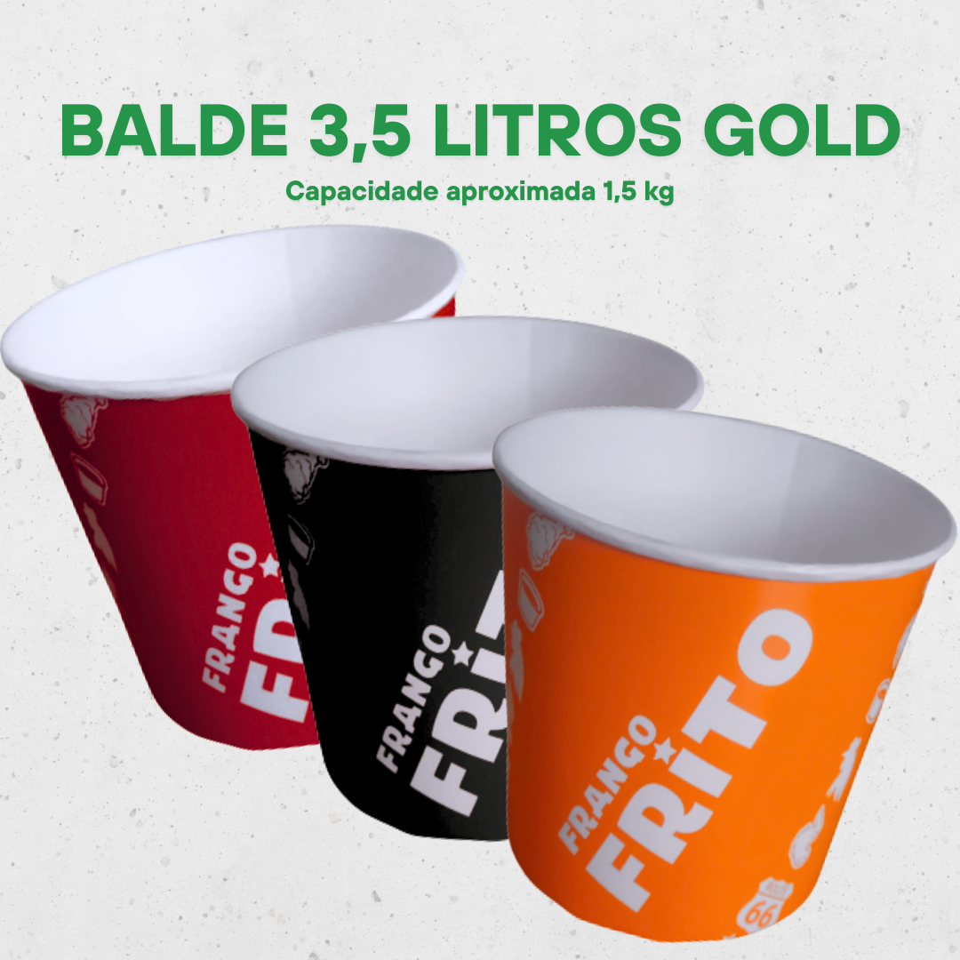 BALDES 3,5 LITROS GOLD (APROX. 1,5 KG) - 80 UNIDADES