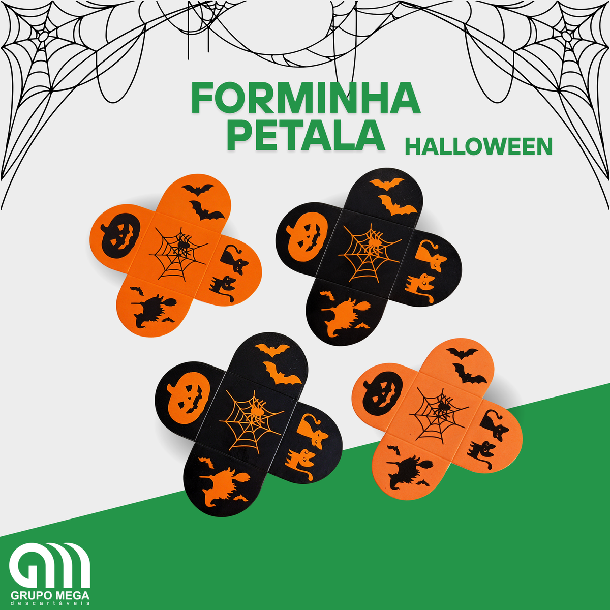 FORMINHA PARA BRIGADEIRO 3X3 - HALLOWEEN | 50 UNIDADES