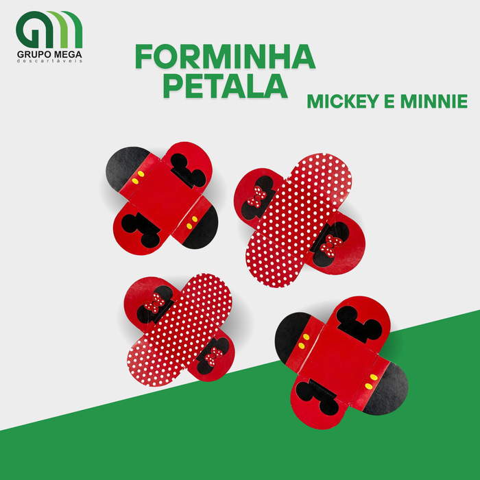 FORMINHA PARA BRIGADEIRO 3x3 - MICKEY E MINNIE | 50 UNIDADES