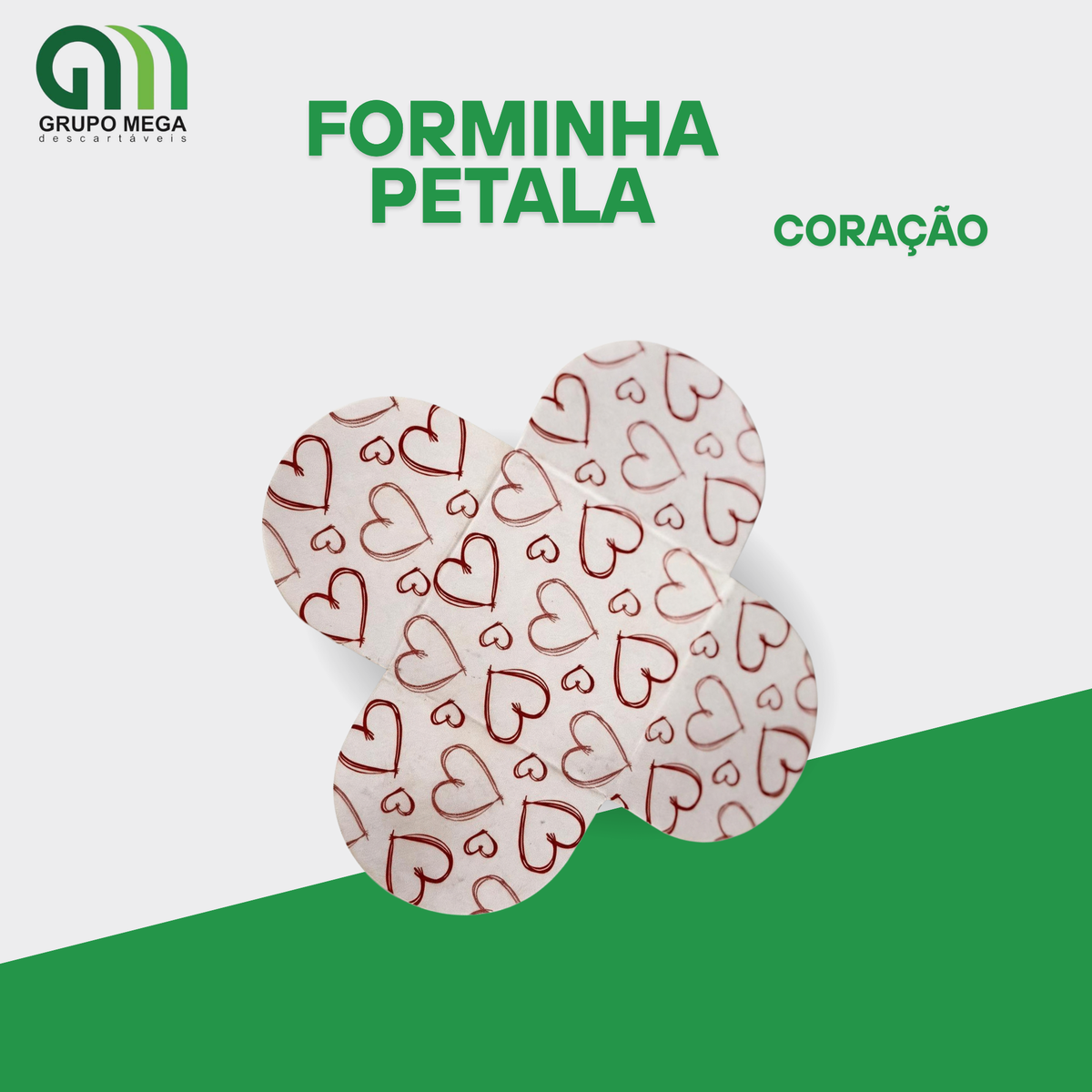 FORMINHA PARA BRIGADEIRO 3X3 - CORAÇÕES | 100 UNIDADES