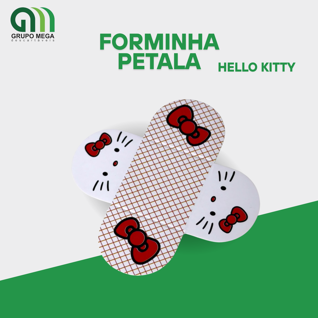 FORMINHA PARA BRIGADEIRO 3X3 - HELLO KITTY | 100 UNIDADES