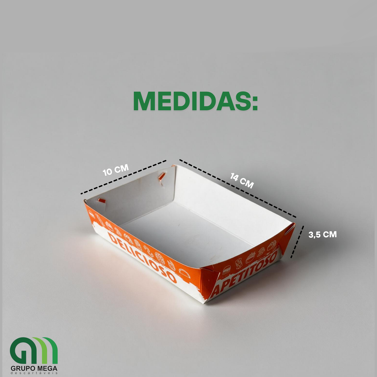 MINI BANDEJA GOLD - 100 unidades