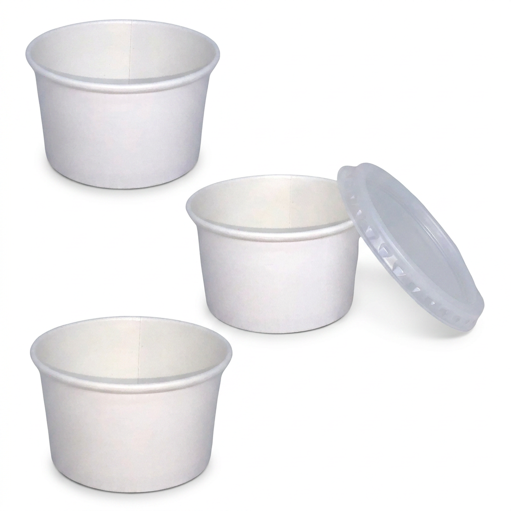 Pote 80ml Branco Liso – 150 unidades