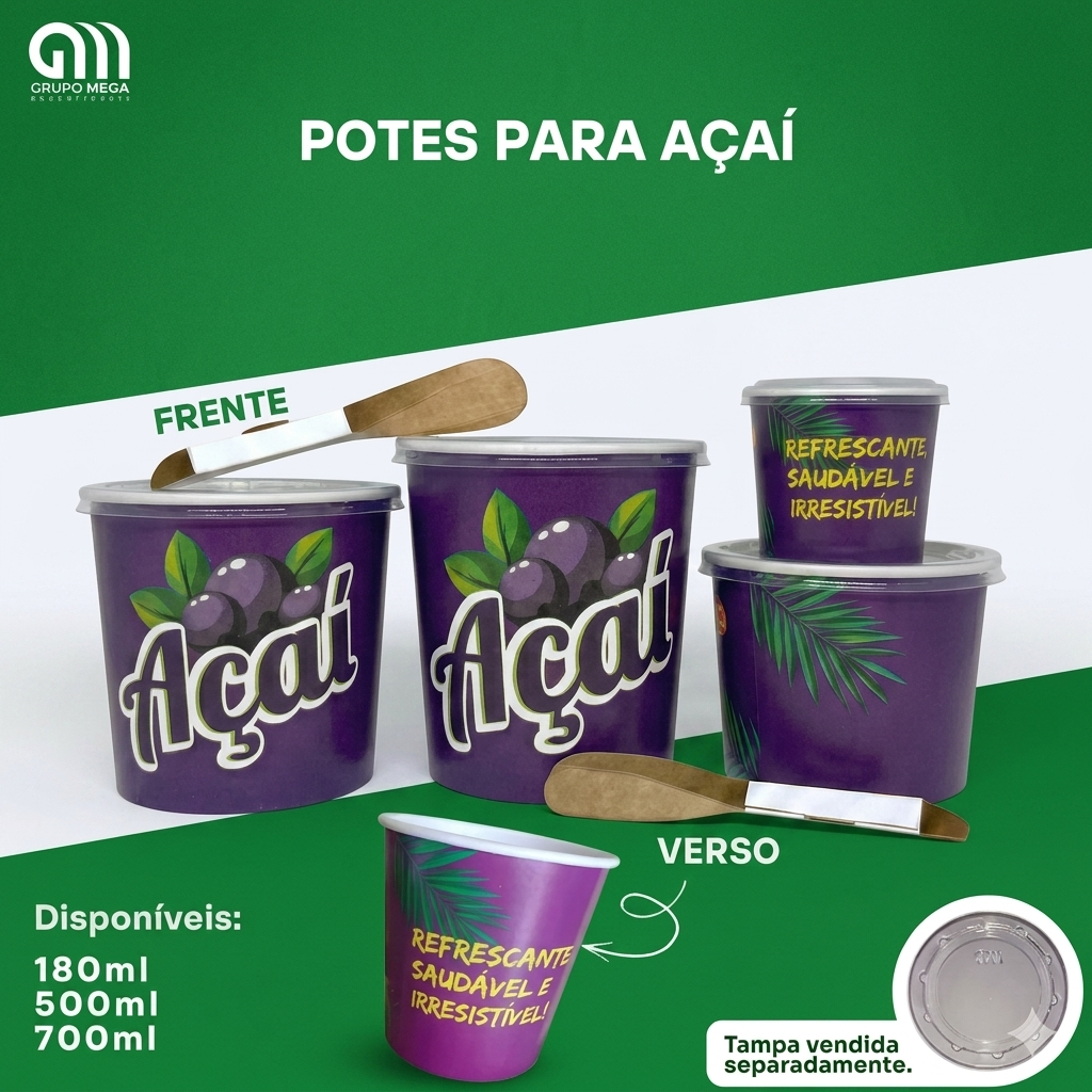 POTES PARA AÇAÍ